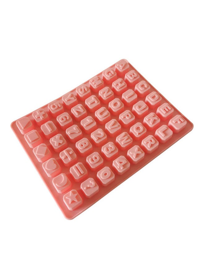 English Letters And Numbers Silicone Decorative  Mold Pink 23 x 18cm