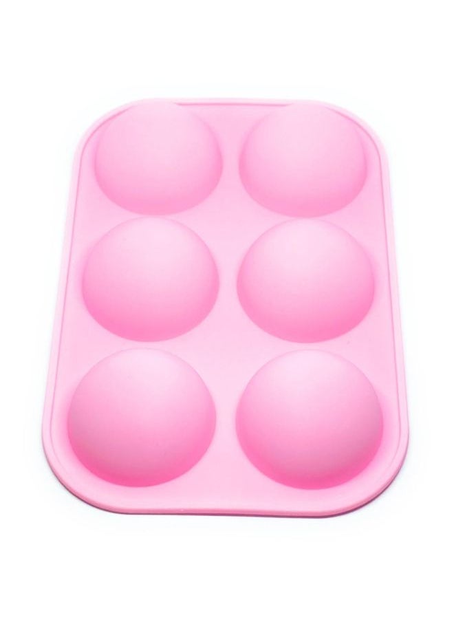 Silicone Half Sphere Baking Mould Pink 19.6x13.8x2.5cm