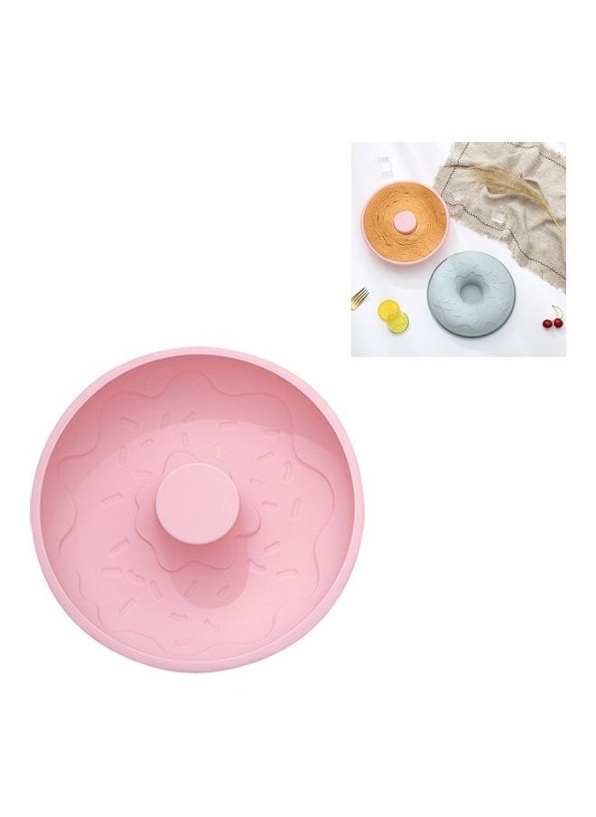 4 Pcs DIY Baking Donut Silicone Cake Mold Pink 23 x 8 x 10centimeter