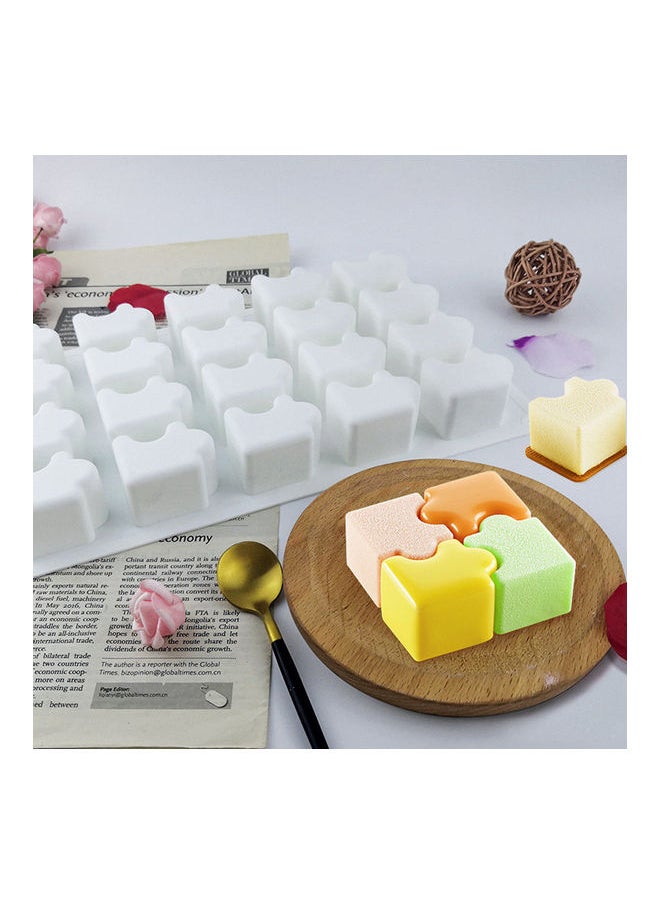 20 Cavity Silicone Mold Non Stick Mousse Dessert Pastry Mold for Baking Tools white 30*30*30cm