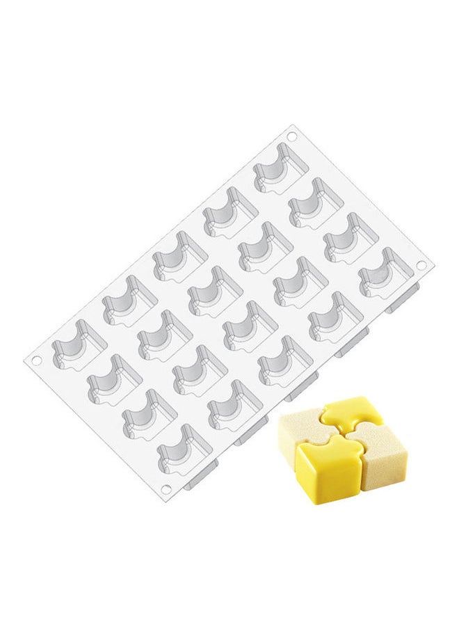 20 Cavity Silicone Mold Non Stick Mousse Dessert Pastry Mold for Baking Tools white 30*30*30cm