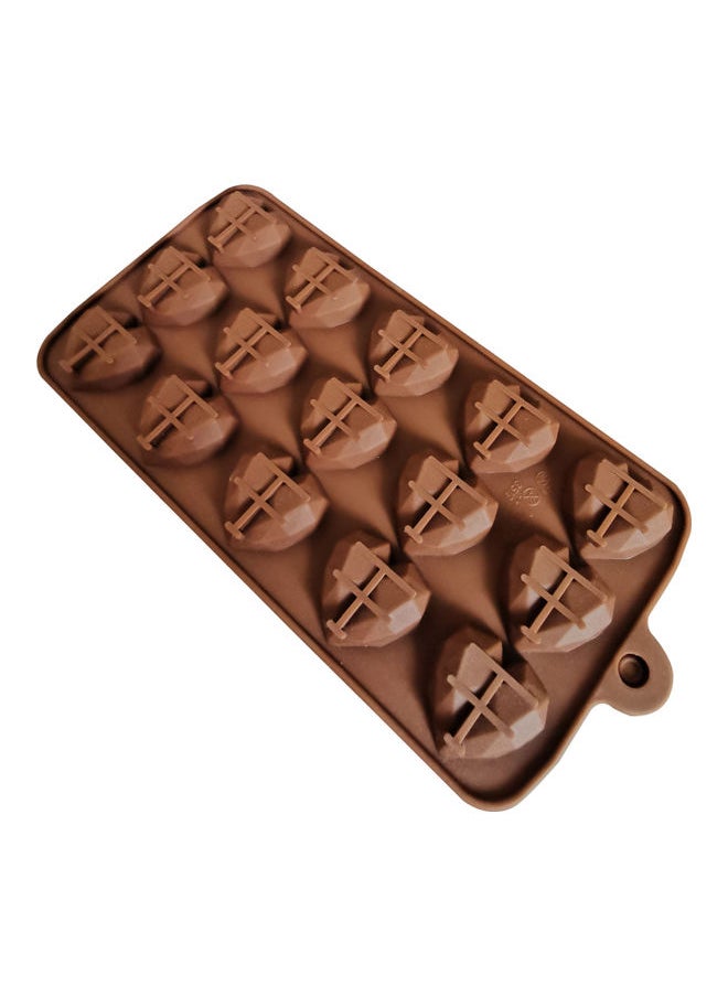 15 Cavities Heart Shaped Silicone Cake Mould Brown 21 x 10. 5cm