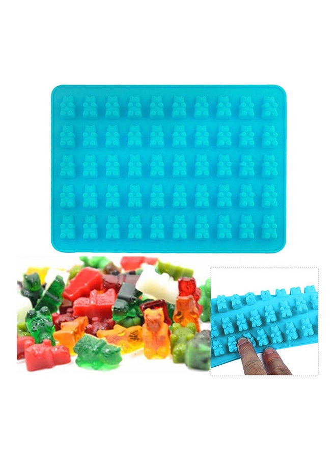 50 Cavity Silicone Mold Bear Shape Mould for Candy Jelly Ice Tube Tray red 20*20*20cm