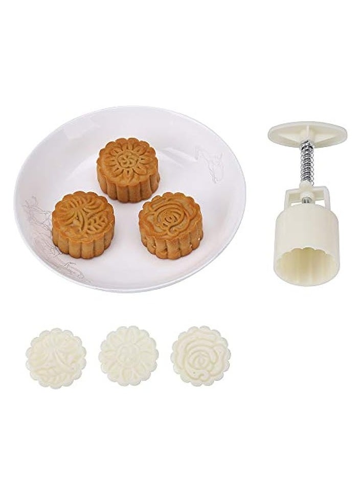 Pressure Moon Cake Mould With 12 Pcs Mode Pattern For 4 Sets