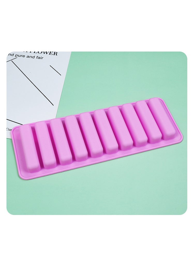 Silicone Finger Chocolate Stick Mold for Baking Pink 10-piece