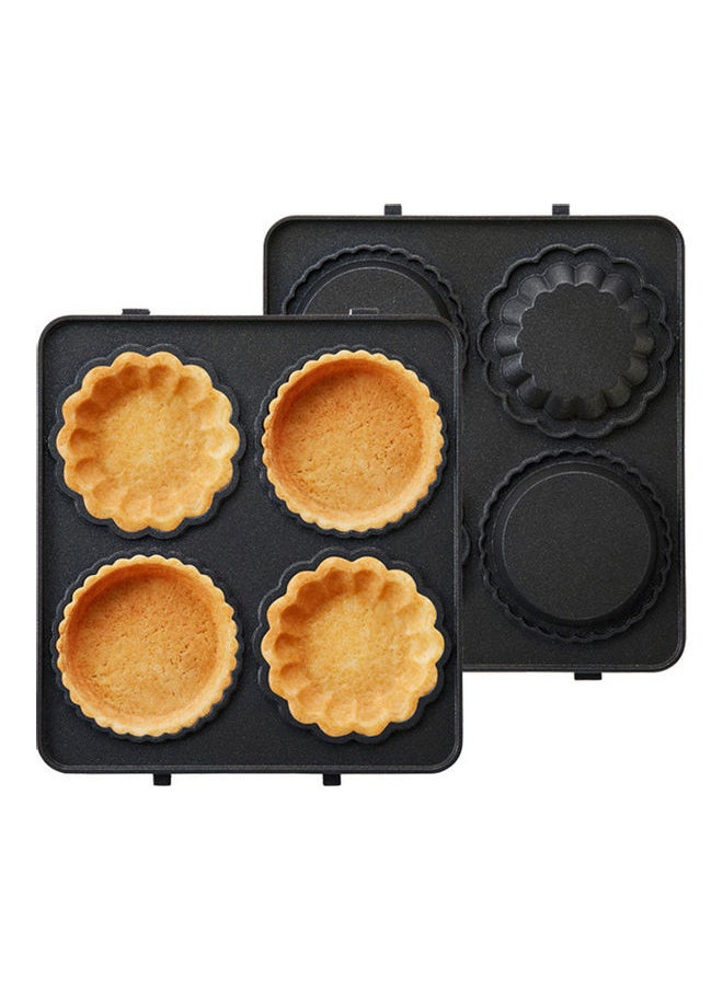 Style D Waffle Plate Black 14 x 14cm