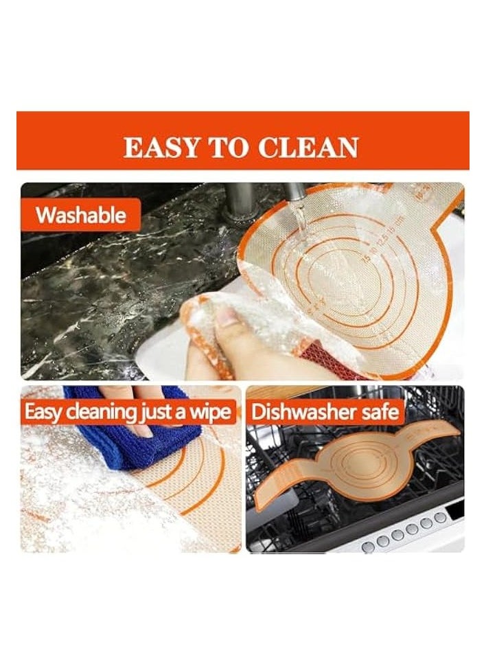 2PCS Sourdough Silicone Bread Sling,Non-Stick & Easy Clean Dutch Oven Baking Mat with Upgraded Longer Handles,Reusable Bread Mat Set,Baking Mat to Transfer Sour Dough Easily