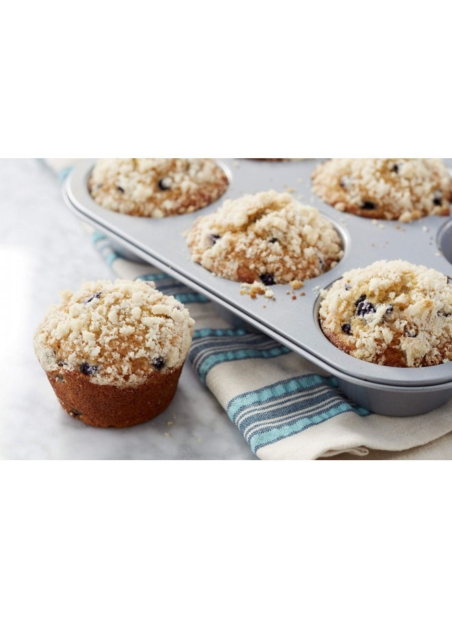 Wilton Recipe Right Non-Stick 6-Cup Standard Muffin Pan, Set Of 2