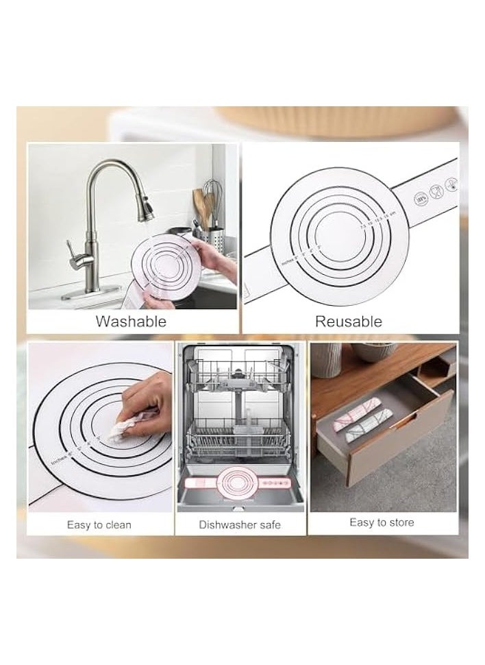 2 Pieces Reusable silicone baking mat，baking tools and accessories,dough mat pastry sheet
