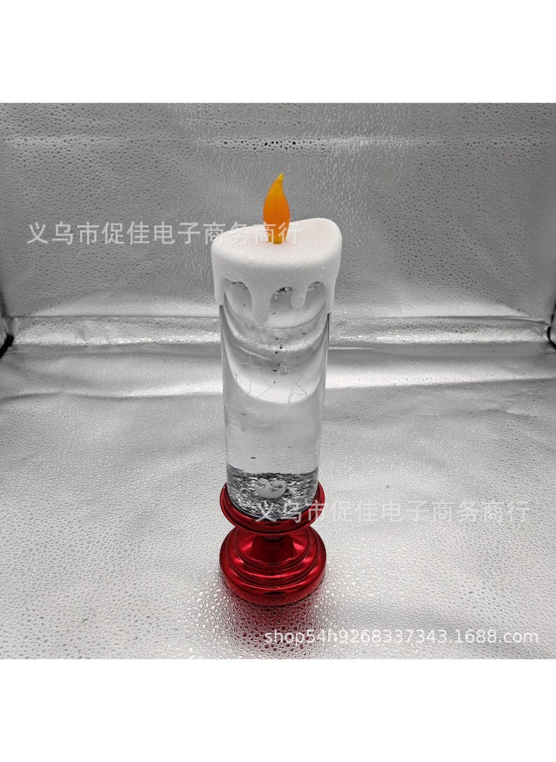 LED Christmas Candles colorful dream crystal candle decoration tourism souvenir LED night light Red