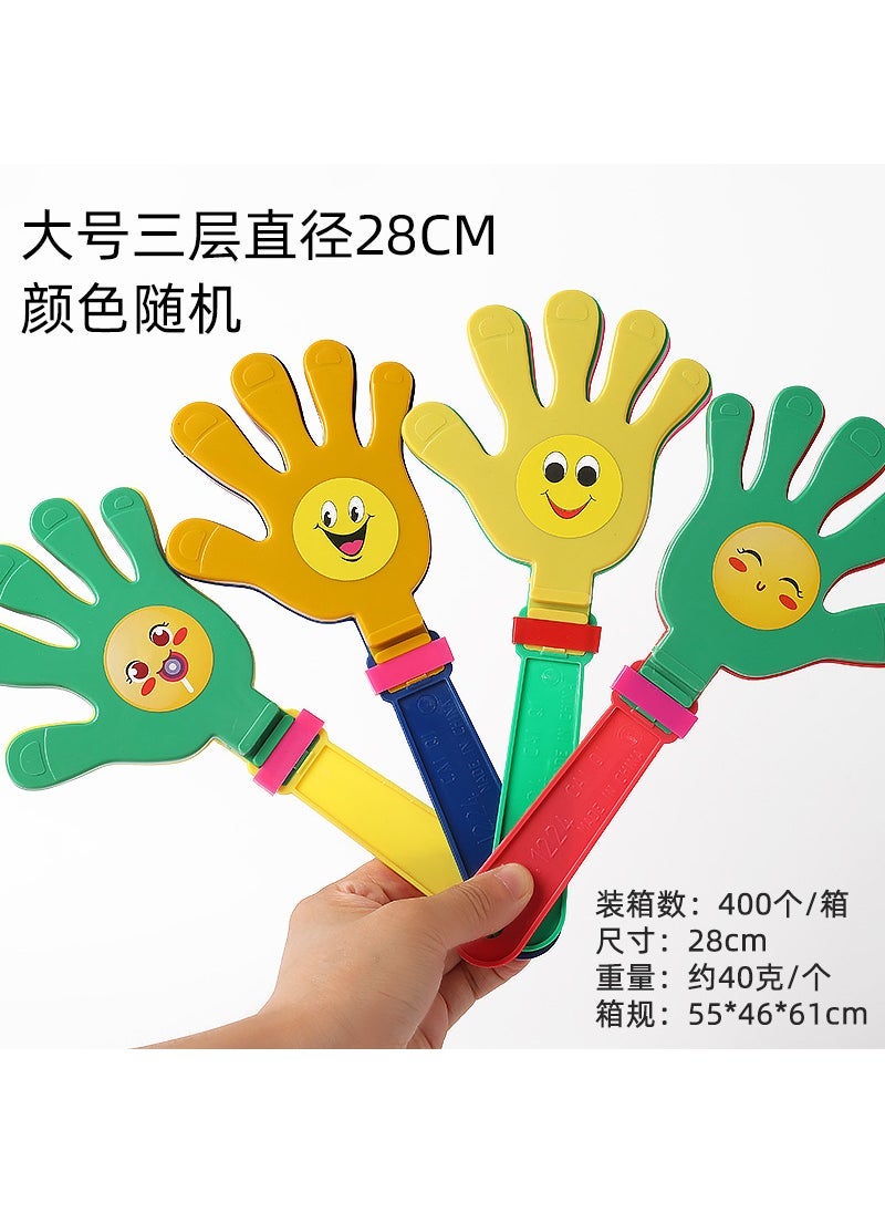 Large Clapper Hands Yiwu Toy Cheer Props 28cm with smiling face new material (400/box)