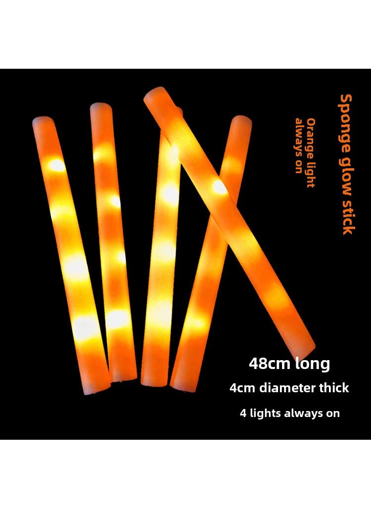 1 x 5 pcs Colorful LED Foam Glow Sticks Concert Party Orange Lamp No Bag [Big Electronics]