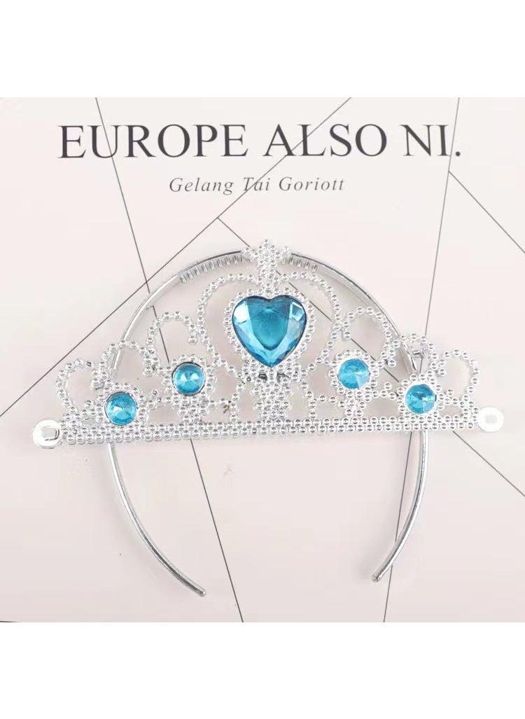 Frozen Inspired Heart Magic Wand Princess Scepter blue crown