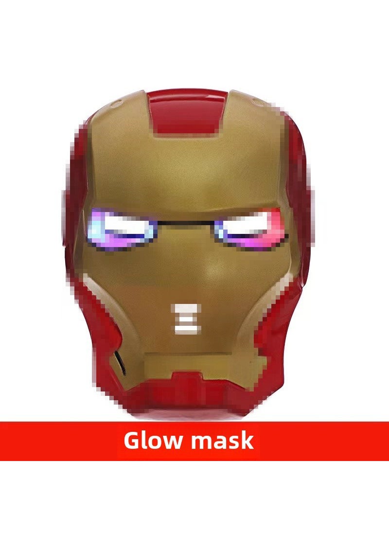 Kids Superhero Cape Mask Shield Sword Cosplay Set Steel Luminous Mask