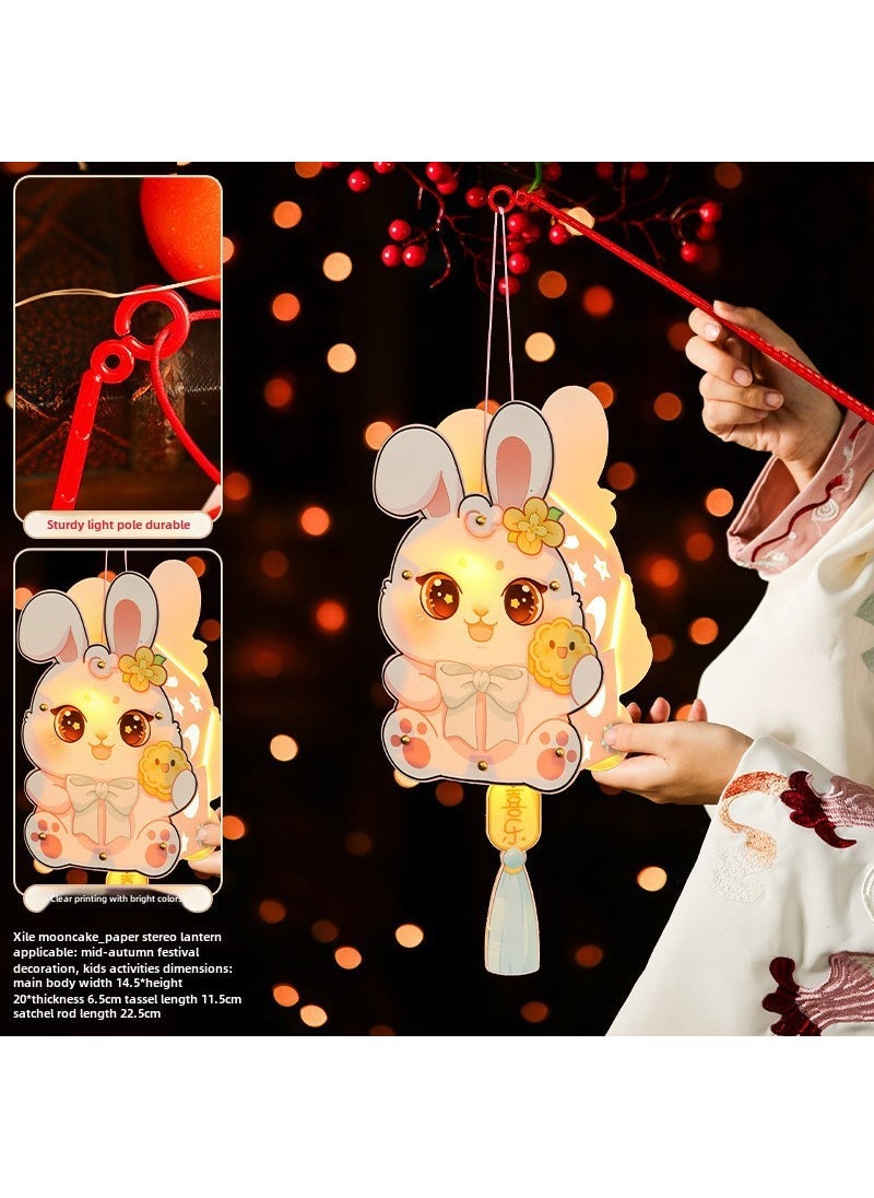 2025 Year of the Snake Lantern, DIY Rabbit Light, Childrens Glow Toy [xile mooncake] paper lantern