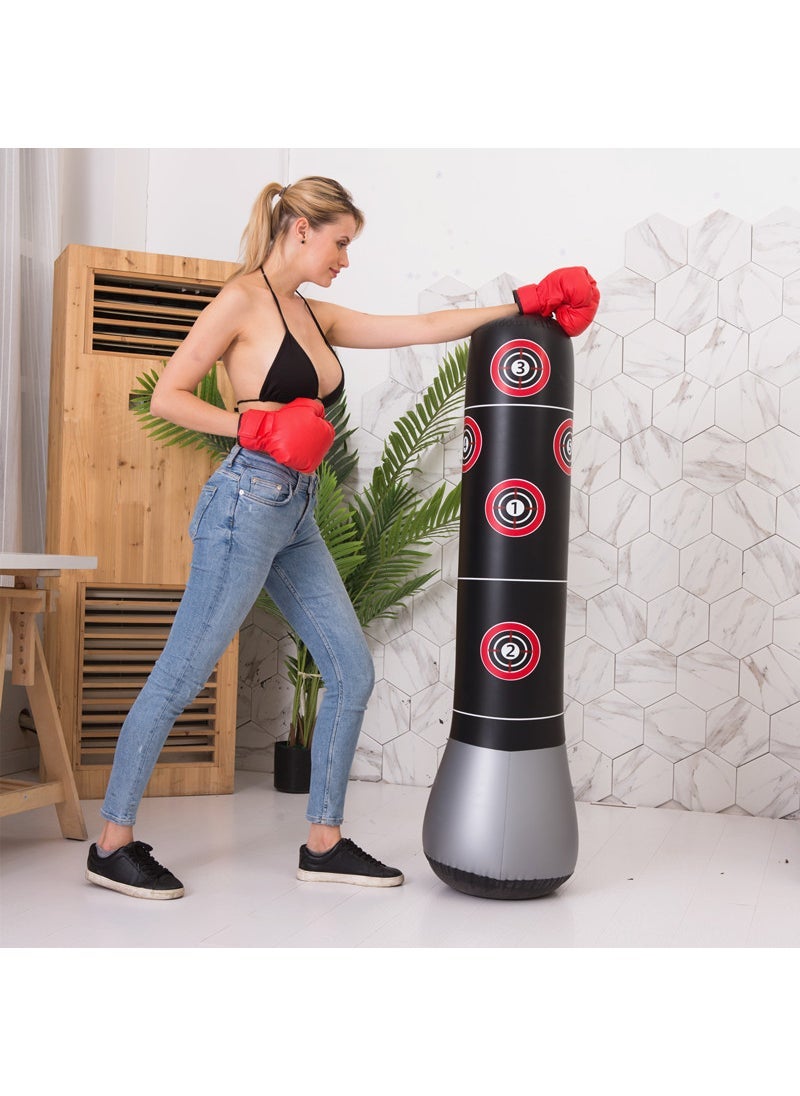 Child Inflatable Punching Bag Water Base 150cm black Digital