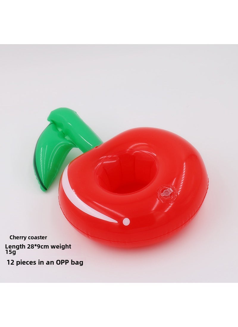 Inflatable Flamingo Donut Cup Holders Cherry coasters