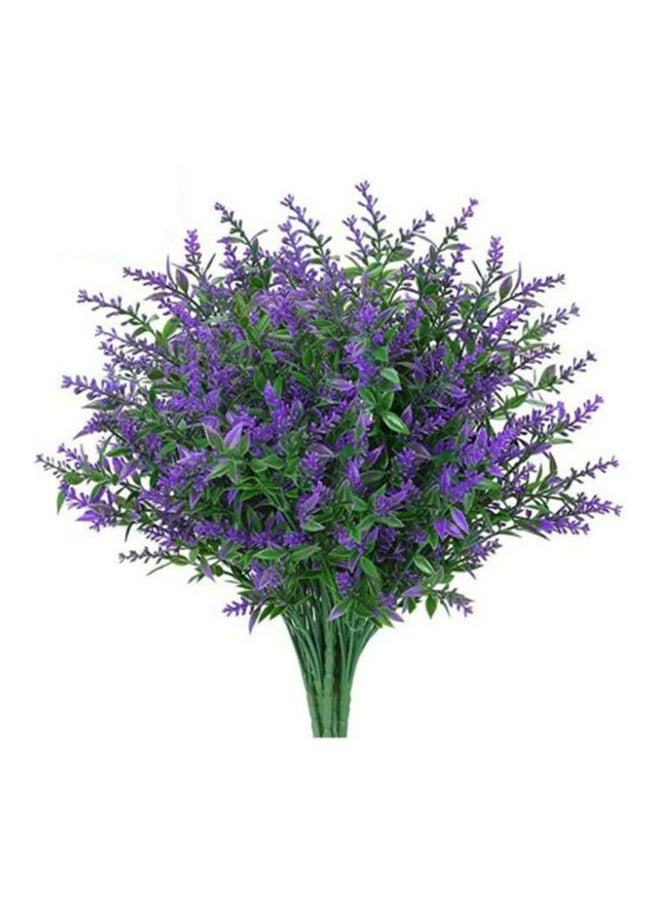 8-Piece Artificial Lavender Fake Flower Plant For Outdoor Decoration Purple