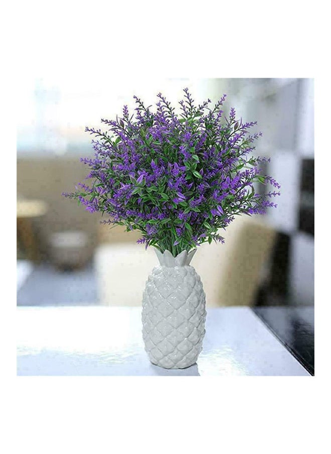 8-Piece Artificial Lavender Fake Flower Plant For Outdoor Decoration Purple