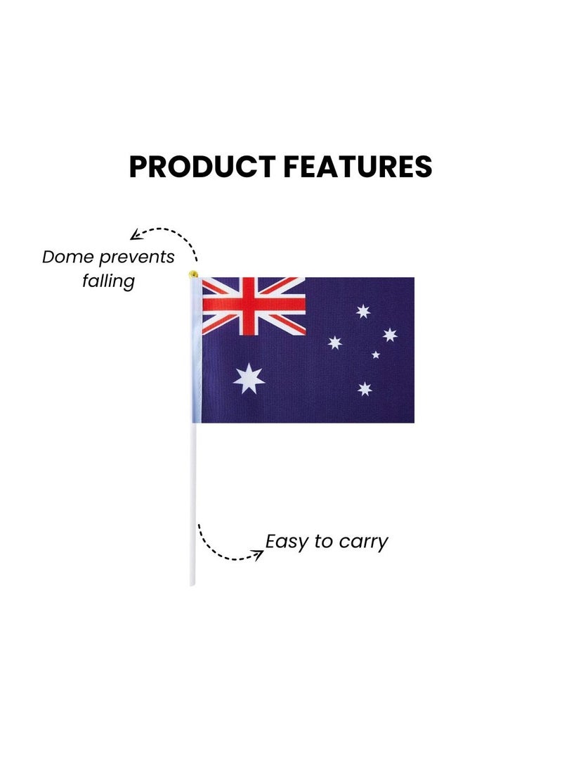 Australia Mini Hand Flags For Celebration Small Stick Hand Held Flags Great Souvenirs And Party Favors Handheld Flags For Kids And Adults Decorations Country Flags,Festival Events