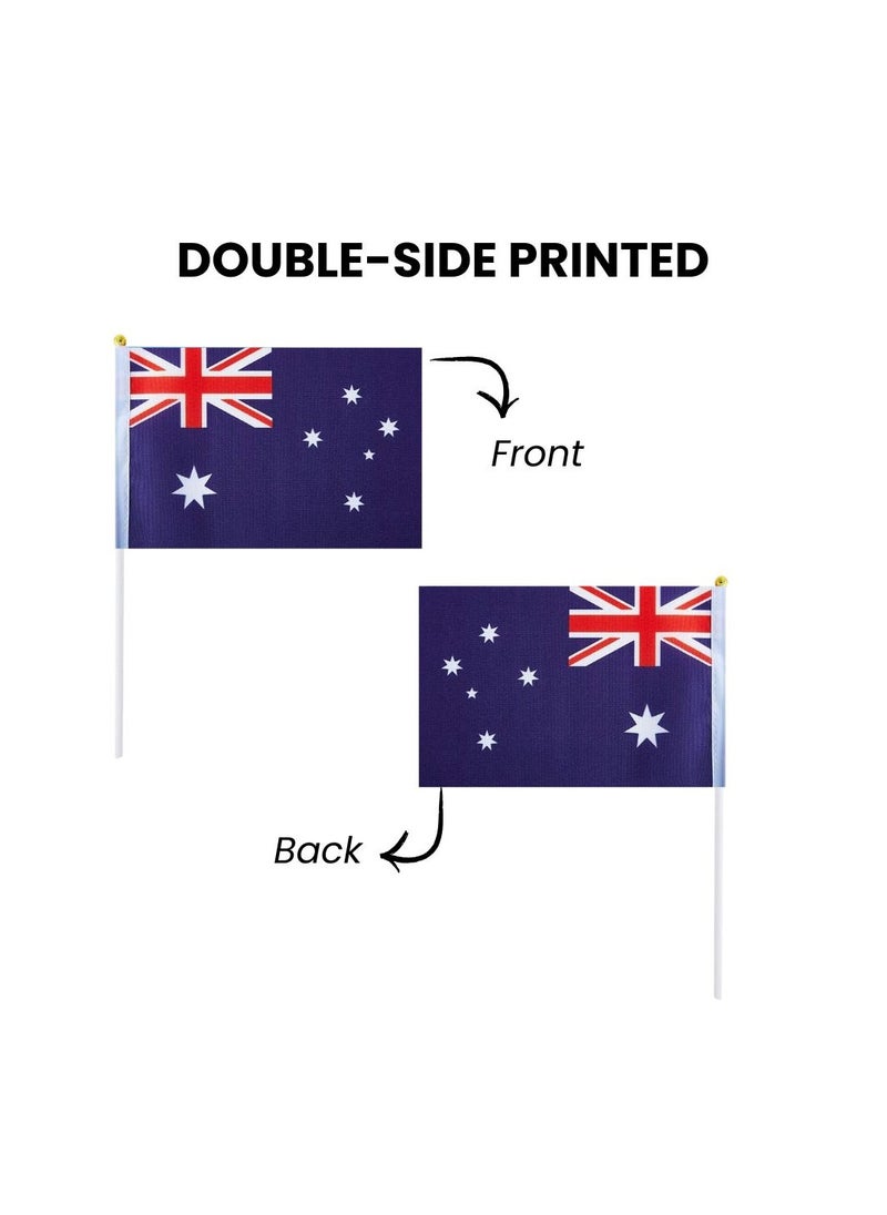 Australia Mini Hand Flags For Celebration Small Stick Hand Held Flags Great Souvenirs And Party Favors Handheld Flags For Kids And Adults Decorations Country Flags,Festival Events