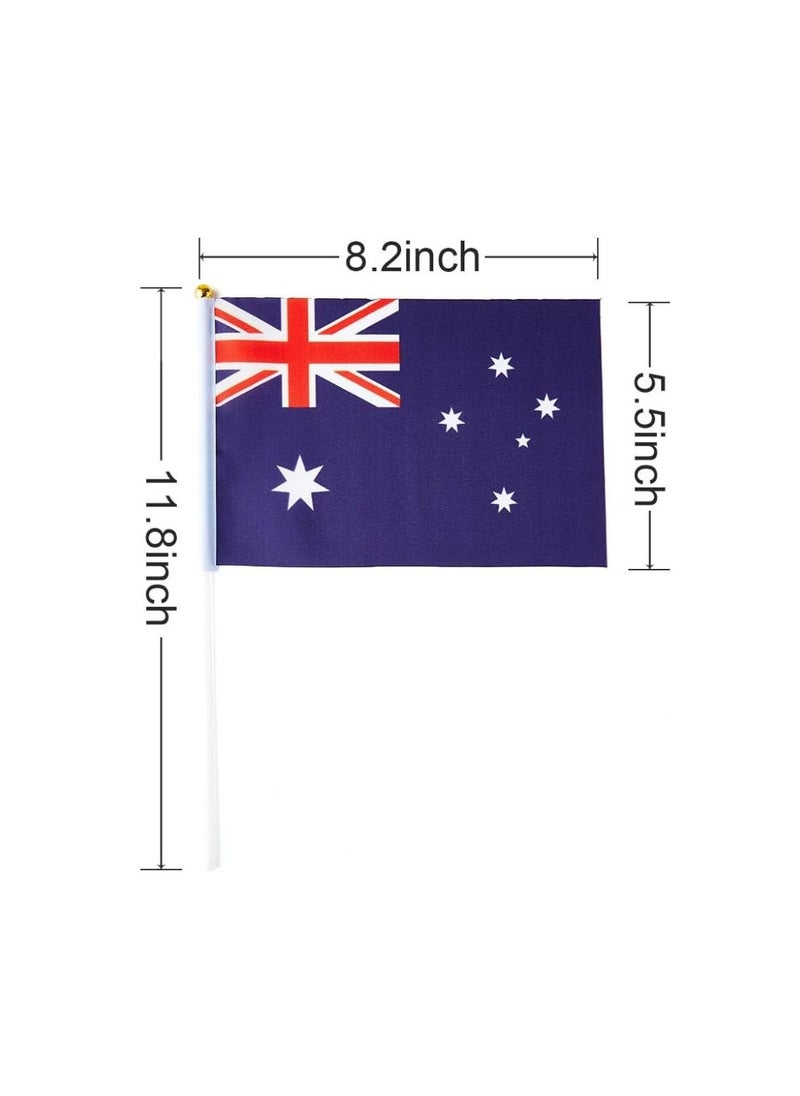 Australia Mini Hand Flags For Celebration Small Stick Hand Held Flags Great Souvenirs And Party Favors Handheld Flags For Kids And Adults Decorations Country Flags,Festival Events