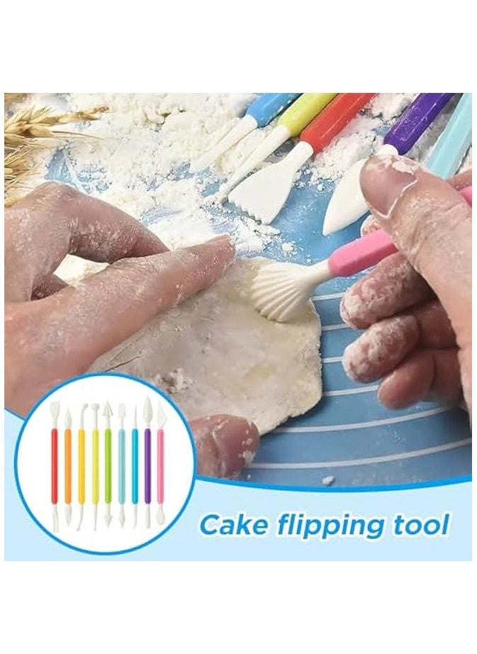 Fondant Cake Decorating Tool, 9 Pcs Icing Fondant Tools Setfor Cake Decorating, Sugar Craft Tool, Modelling Clay, Cake Shop for Kitchen for Home