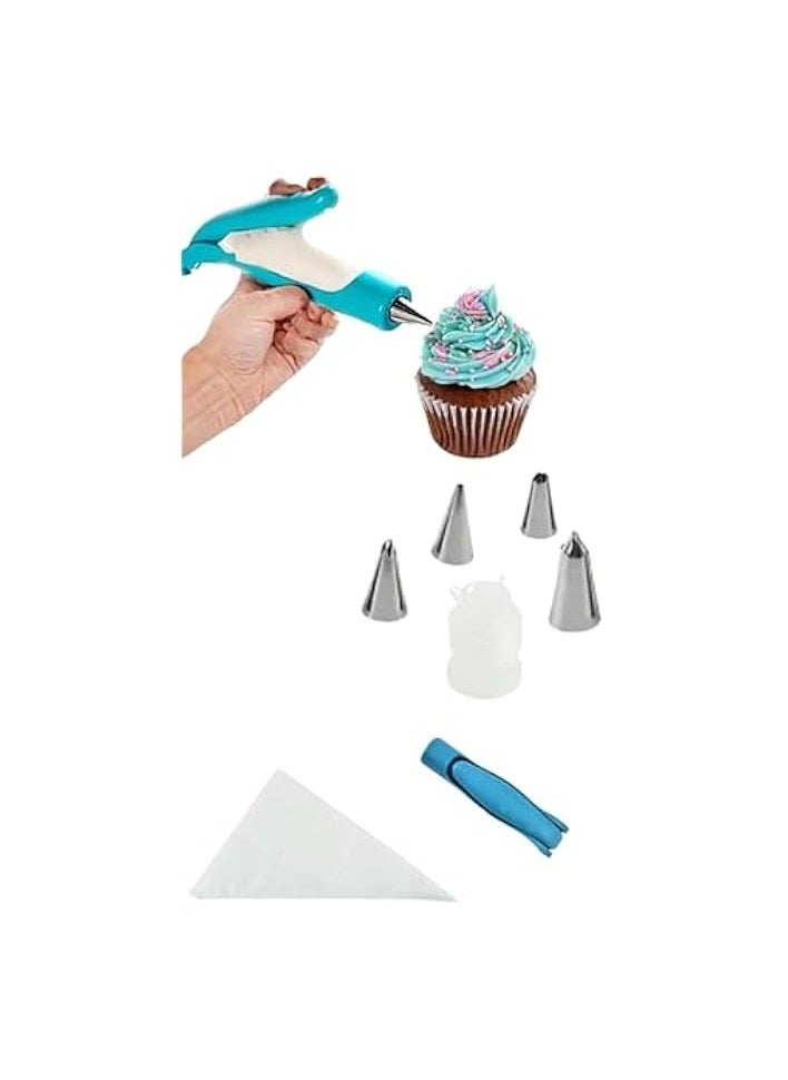 Versatile Cake Decorating Pen Tool Kit - Create Stunning Pastries with Ease! Pastry Icing Pen Piping Kit Bags for DIY Cake Decoration - Blue Color