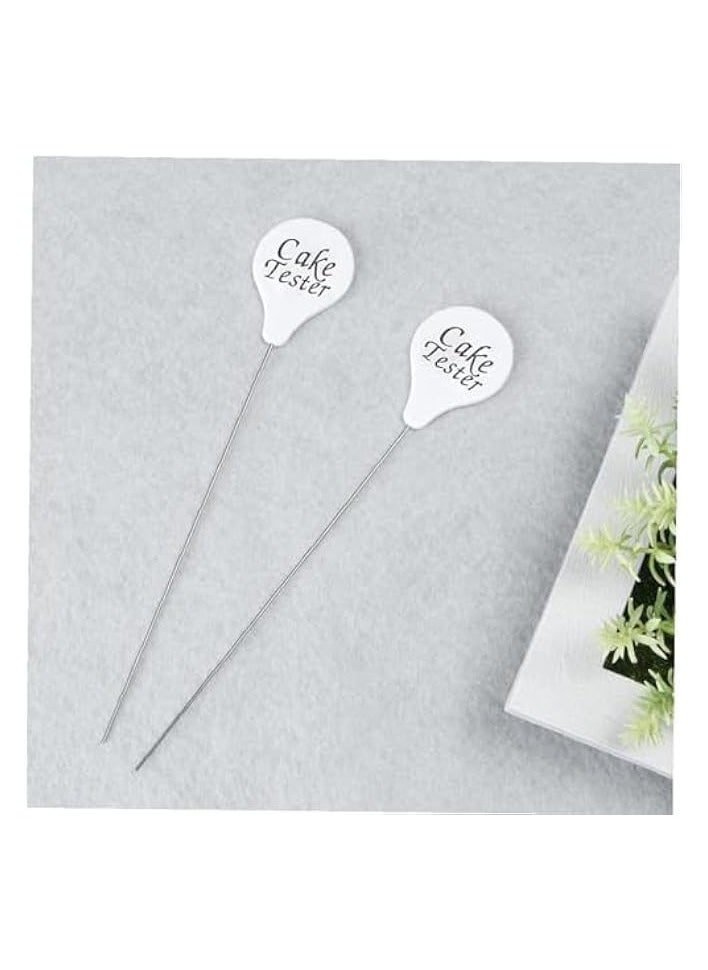 2 Pcs Cake Tester Stainless Steel Cake Skewer Kitchen Cake Tester Probe Skewer Pin Needle Reusable Long Metal Baking Pick Sticks Tool for Home Bakery Cake Testers Baking and Pastry Utensils