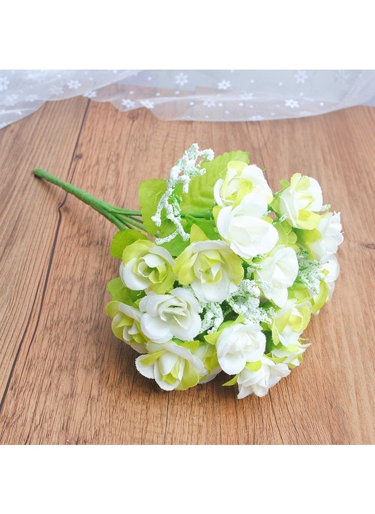 Artificial Mini Rose Buds Home Decor F26 is white.