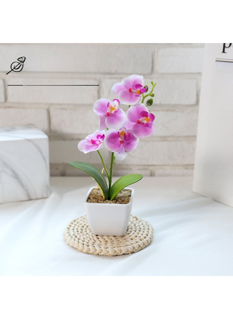 Artificial Butterfly Orchid Potted Plant JH2421 purple (plastic basin)