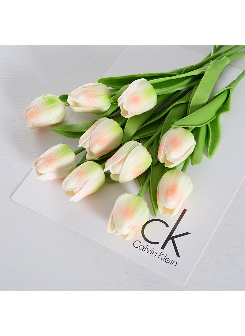 Mini pu Tulip artificial flower wedding party home decoration flower cross-border foreign trade flower factory wholesale Green Champagne