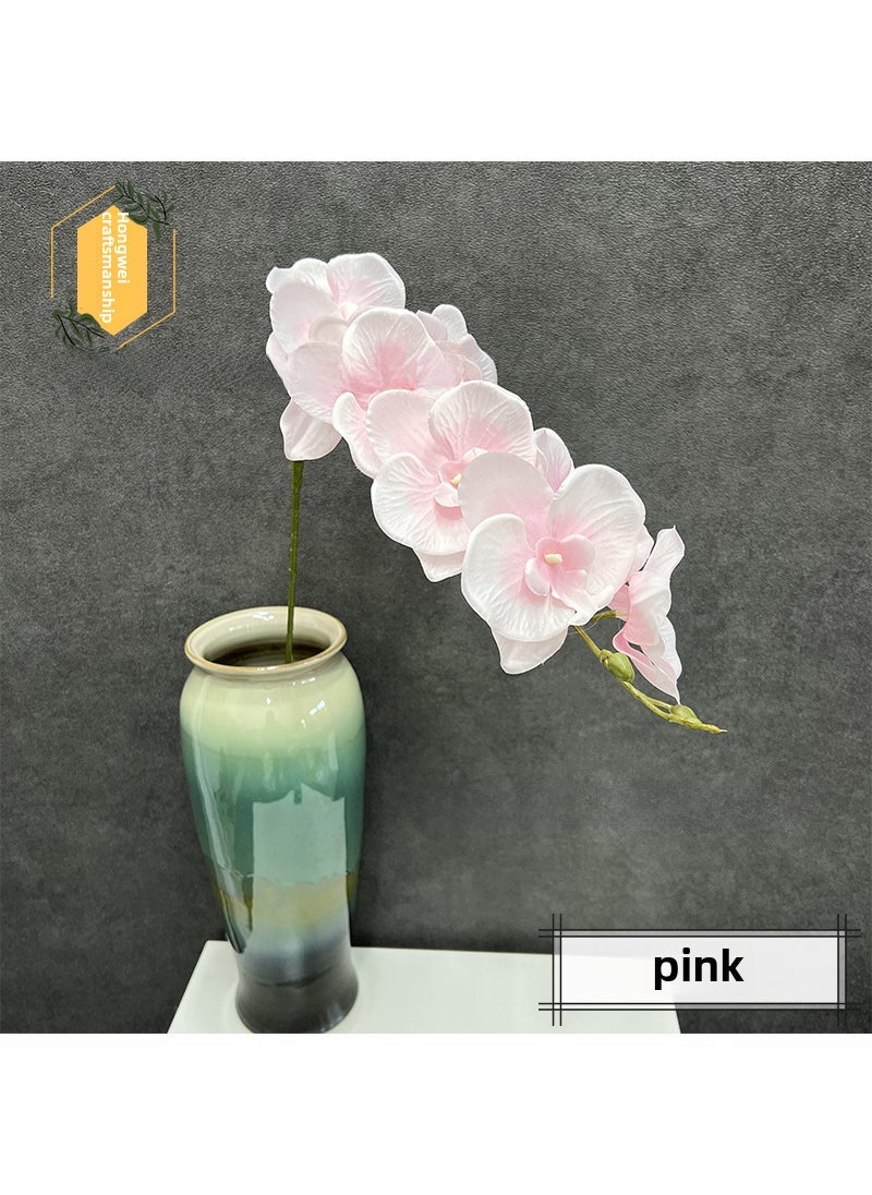 9-Head 3D Butterfly Orchid Artificial Flowers Pink