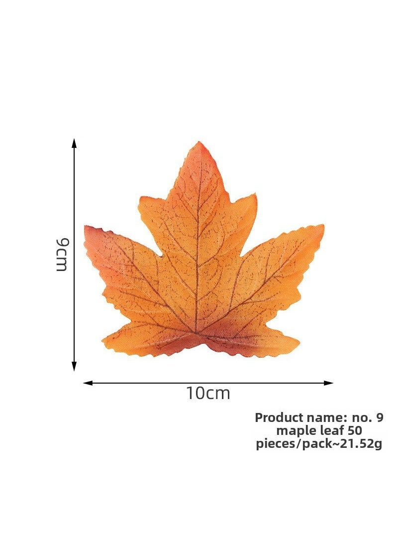 Artificial Maple Leaves Autumn Wedding Decor Number Nine