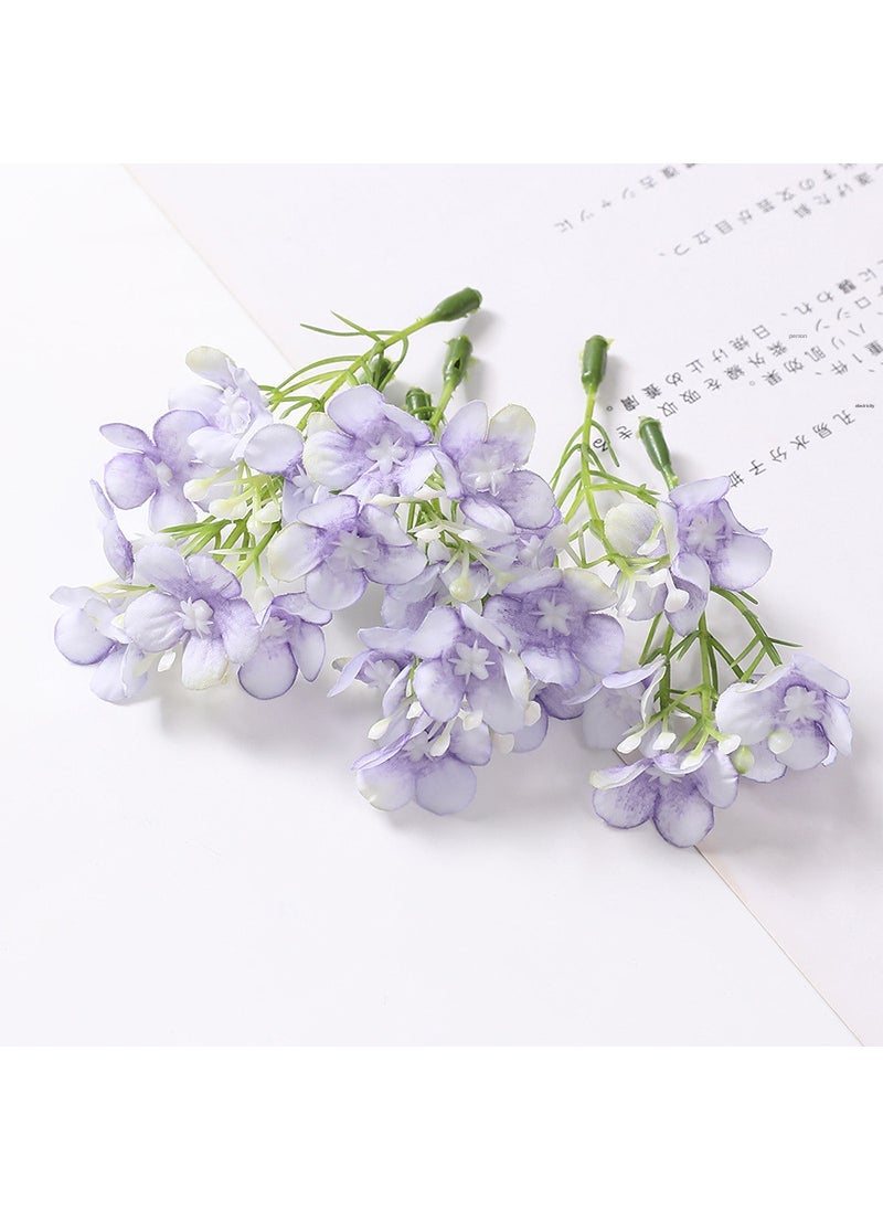 1 x 5 pcs Artificial Hydrangea DIY Crafting Bridal Purple