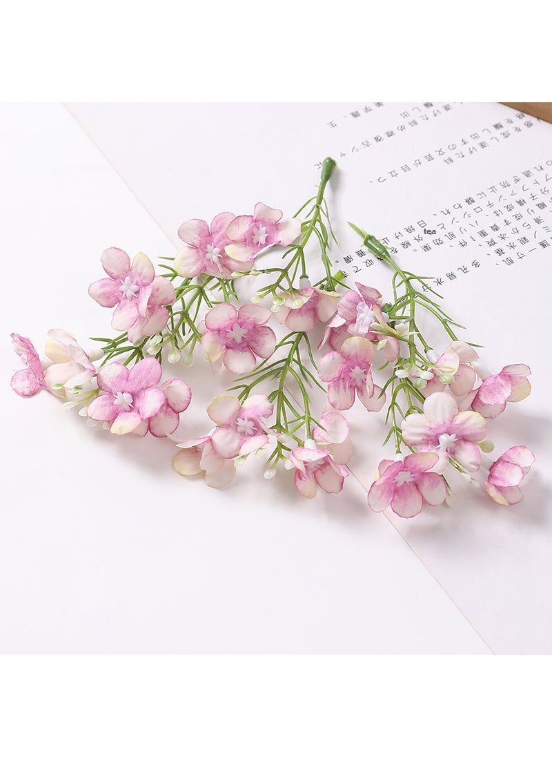 1 x 5 pcs Artificial Hydrangea DIY Crafting Bridal Lavender Red