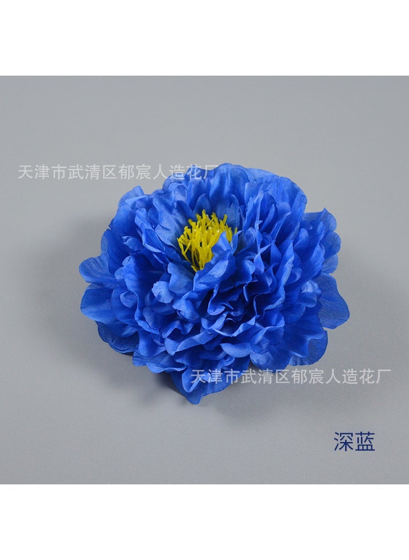 Artificial Peony Flower Heads for Dance Dark Blue