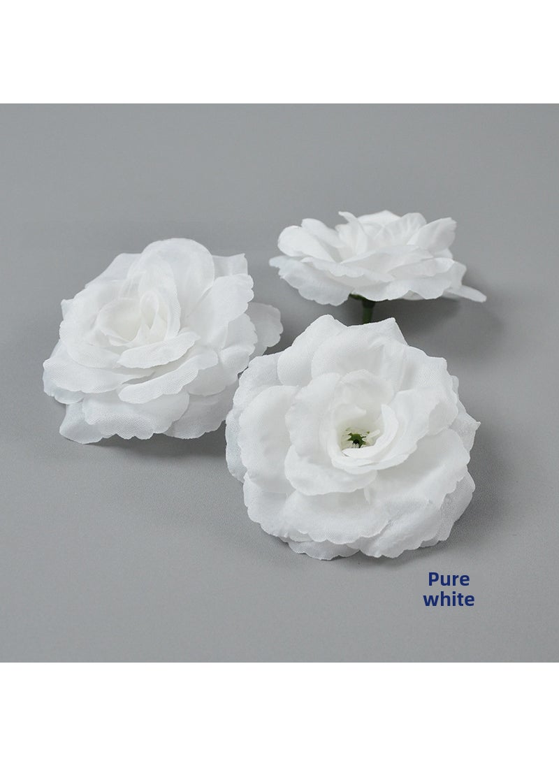 Artificial Rose Flower Heads for Wedding Pure White