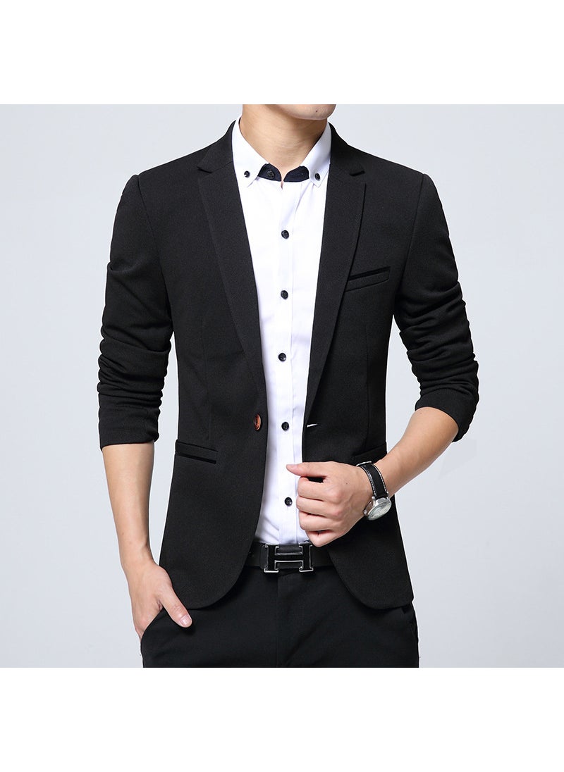 1 x 5 pcs Mens Slim Fit Blazer Korean Style Casual Suit Jacket 1416 sky blue