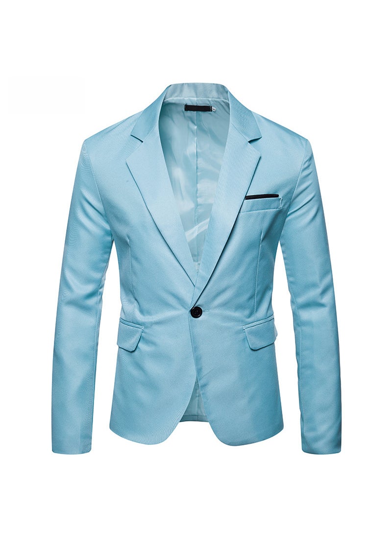 1 x 5 pcs 2023 Mens Autumn Winter Casual Blazer Big Size Light Blue