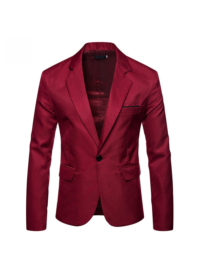 1 x 5 pcs 2023 Mens Autumn Winter Casual Blazer Big Size Red