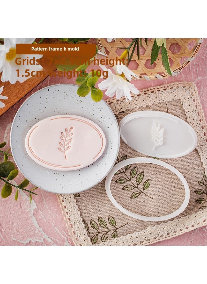 1 x 5 pcs Korean Style Fondant Cookie Mold for Wedding PC0672-Pattern Frame K