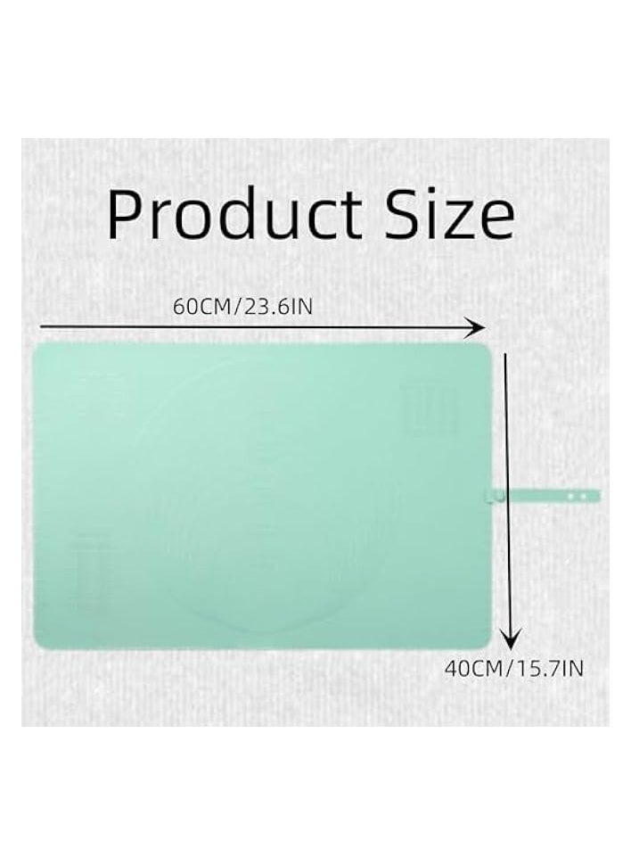 Extra Large Kitchen Silicone Pad, 23.6''x15.7'' Food Grade Silicone Baking Mat, Thick Heat Resistant Mat, 2024 New Non Slip Non Stick Silicone Pastry Mats for Rolling Out Dough