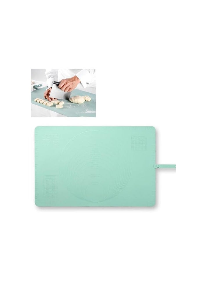 Extra Large Kitchen Silicone Pad, 23.6''x15.7'' Food Grade Silicone Baking Mat, Thick Heat Resistant Mat, 2024 New Non Slip Non Stick Silicone Pastry Mats for Rolling Out Dough