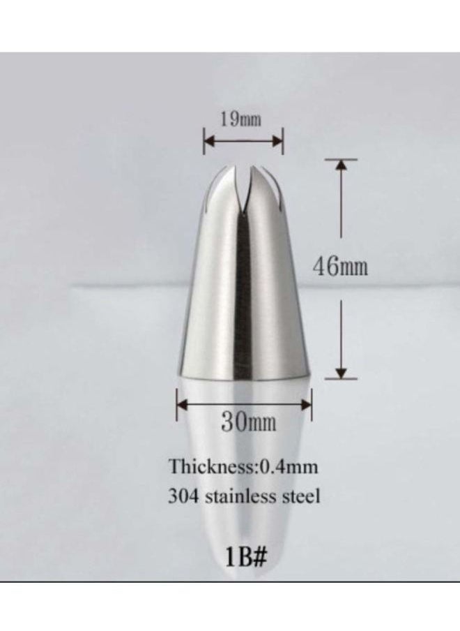 Cake Decorating Piping Nozzle Silver