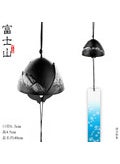 1 x 5 pcs Japanese Cast Iron Wind Chimes Fuji Decor Black Mount Fuji