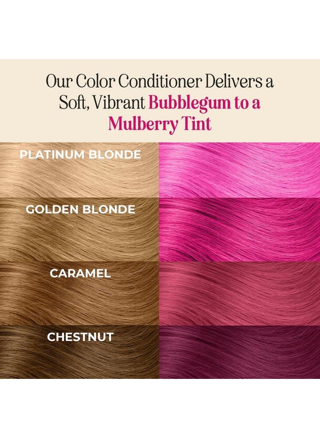 Semi Permanent Hair Color | Color Depositing Conditioner | Pink Hair Dye | No Bleach, No Peroxide Temporary Flamingo Topaz Tint For Women, Men | Vegan, Ammonia Free, Sulfate Free, Ready To Use 6Oz