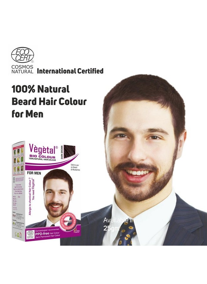 Bio Colour -25G Each | Experience Natural Dark Brown Beard Hair Color For Men | Ammonia-Free, Ppd-Free, 100% Organic, And Herbal | Safe And Effective Beard Dye| Complete Kit Included