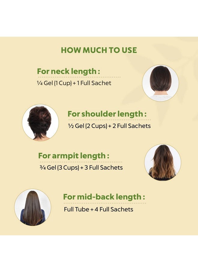 Damage Free Natural Gel Hair Colour For Women | Ammonia & Ppd Free Organic Hair Colour With 100% Grey Coverage, Long Lasting Conditioning Hair Color | Medium Brown 4.00-220 Ml