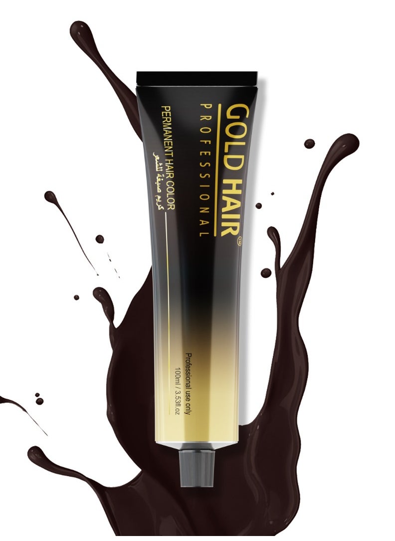 Gold Hair Permanent Hair Color | 5.07 MEDIUM TABACCO BROWN 100ml